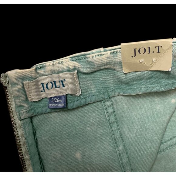 Jolt Green Lily Mini Skirt Size 3/26W - Picture 4 of 5